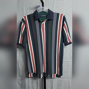 Lawton Harbor Striped Polo Shirt - 100% Cotton - Multi-Colored - Size M